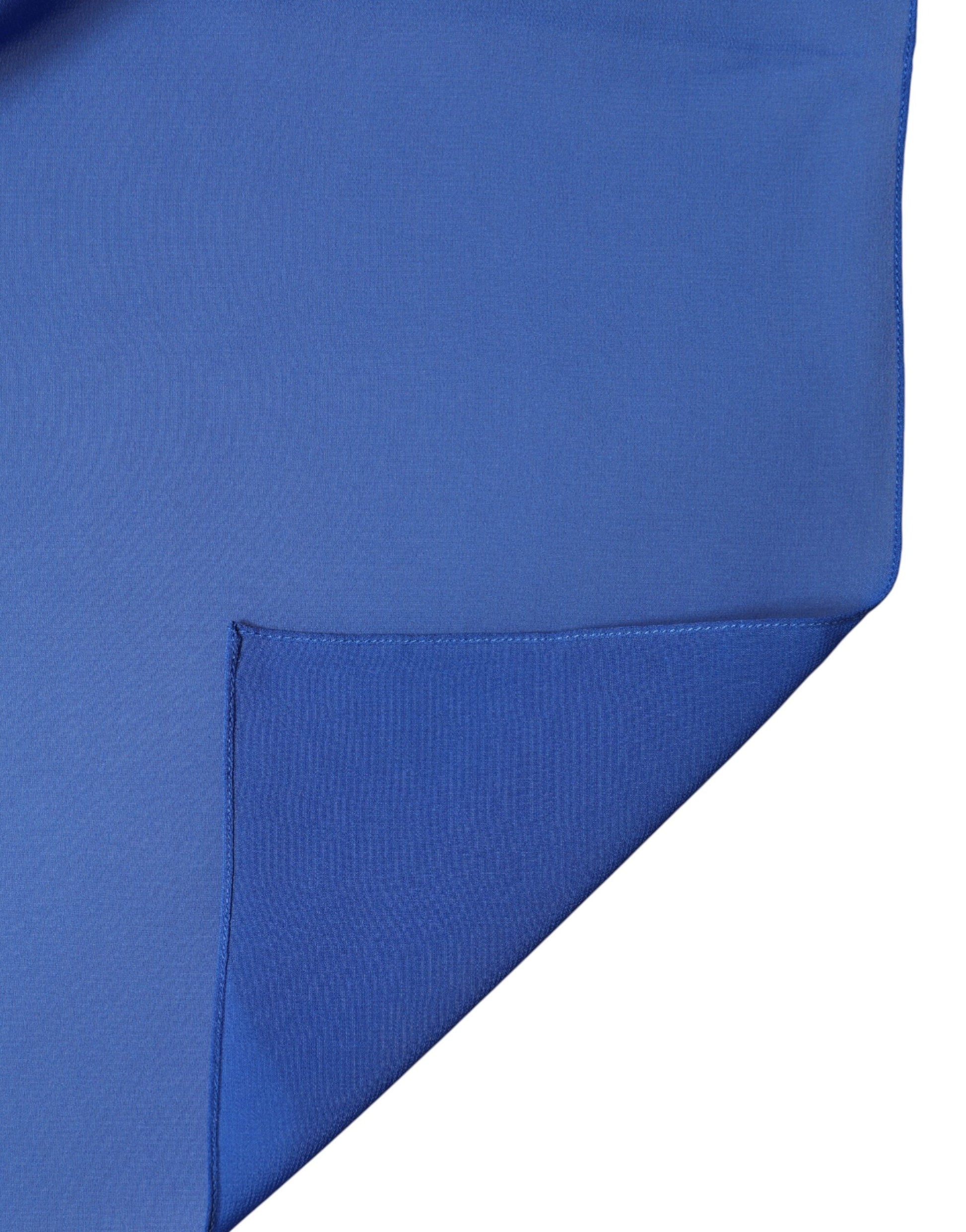 Dolce & Gabbana Blue Silk Stole - Elegant Neck Wrap and Shawl for Men