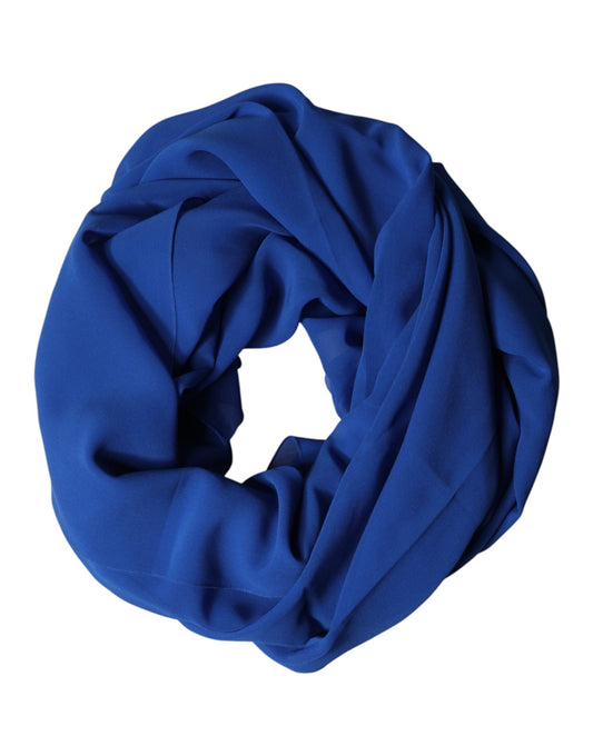 Dolce & Gabbana Blue Silk Stole - Elegant Neck Wrap and Shawl for Men