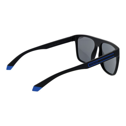 Polaroid Men’s Sunglasses – Black Rectangle Frame, Blue Lenses