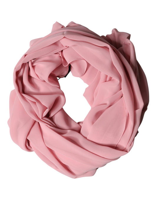 Dolce & Gabbana Pink Silk Stole Neck Wrap Shawl for Men
