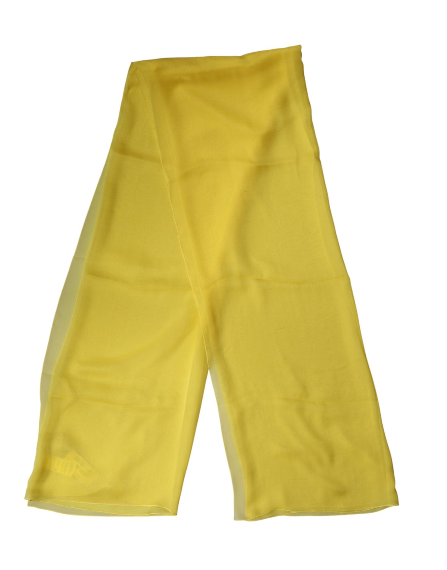 Dolce & Gabbana Yellow Silk Stole Neck Wrap Shawl for Men