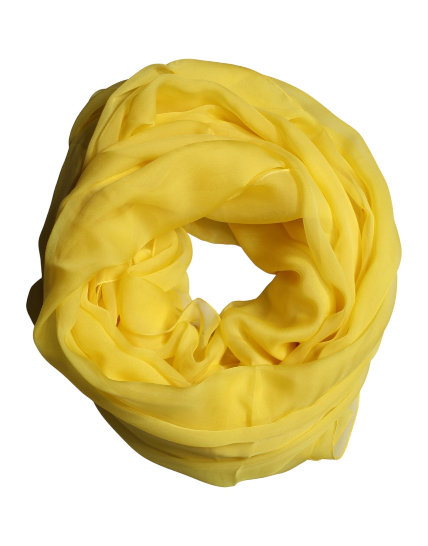 Dolce & Gabbana Yellow Silk Stole Neck Wrap Shawl for Men