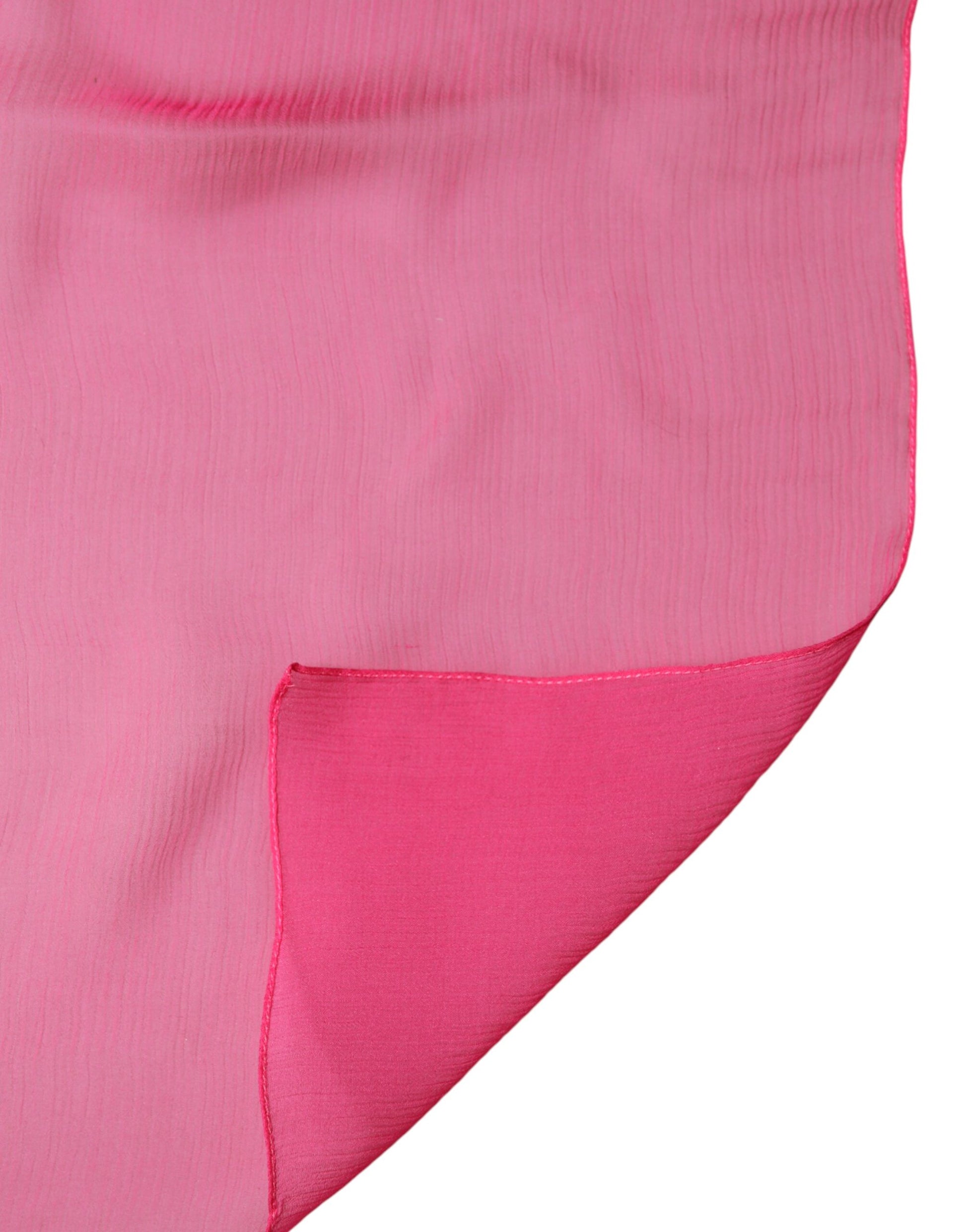 Dolce & Gabbana Pink Silk Stole Neck Wrap Shawl for Men