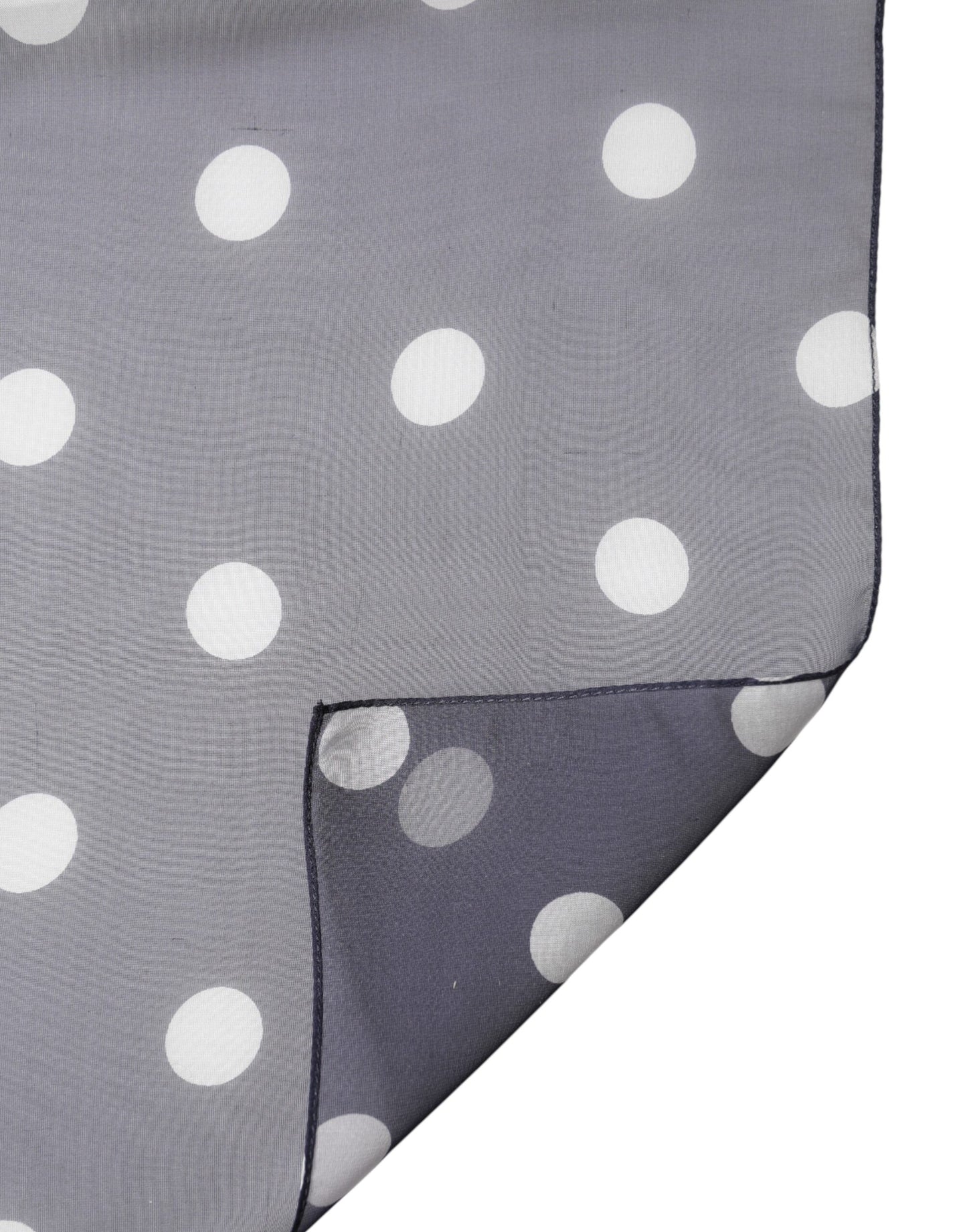 Dolce & Gabbana Blue Polka Dot Silk Neck Wrap Shawl