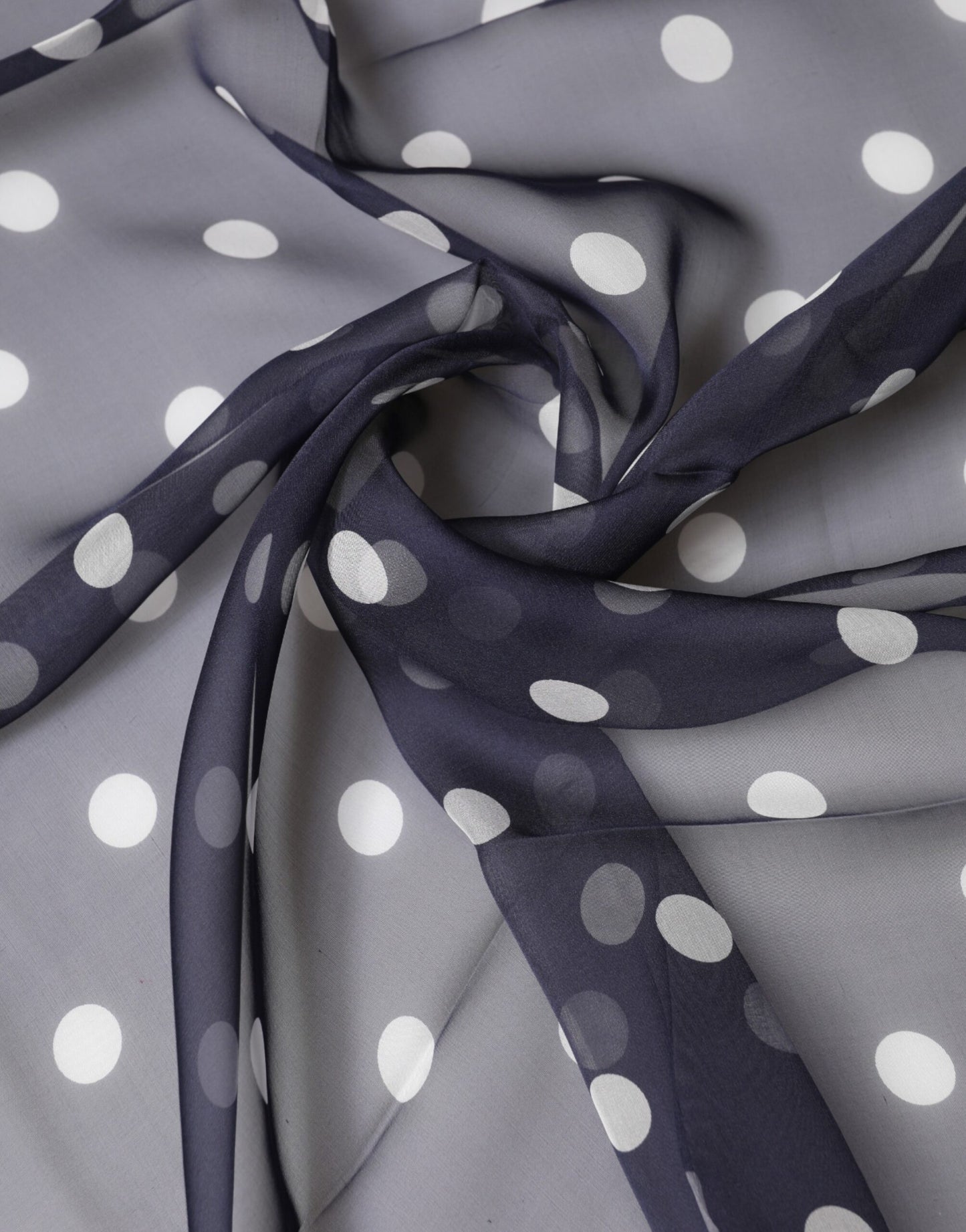 Dolce & Gabbana Blue Polka Dot Silk Square Foulard