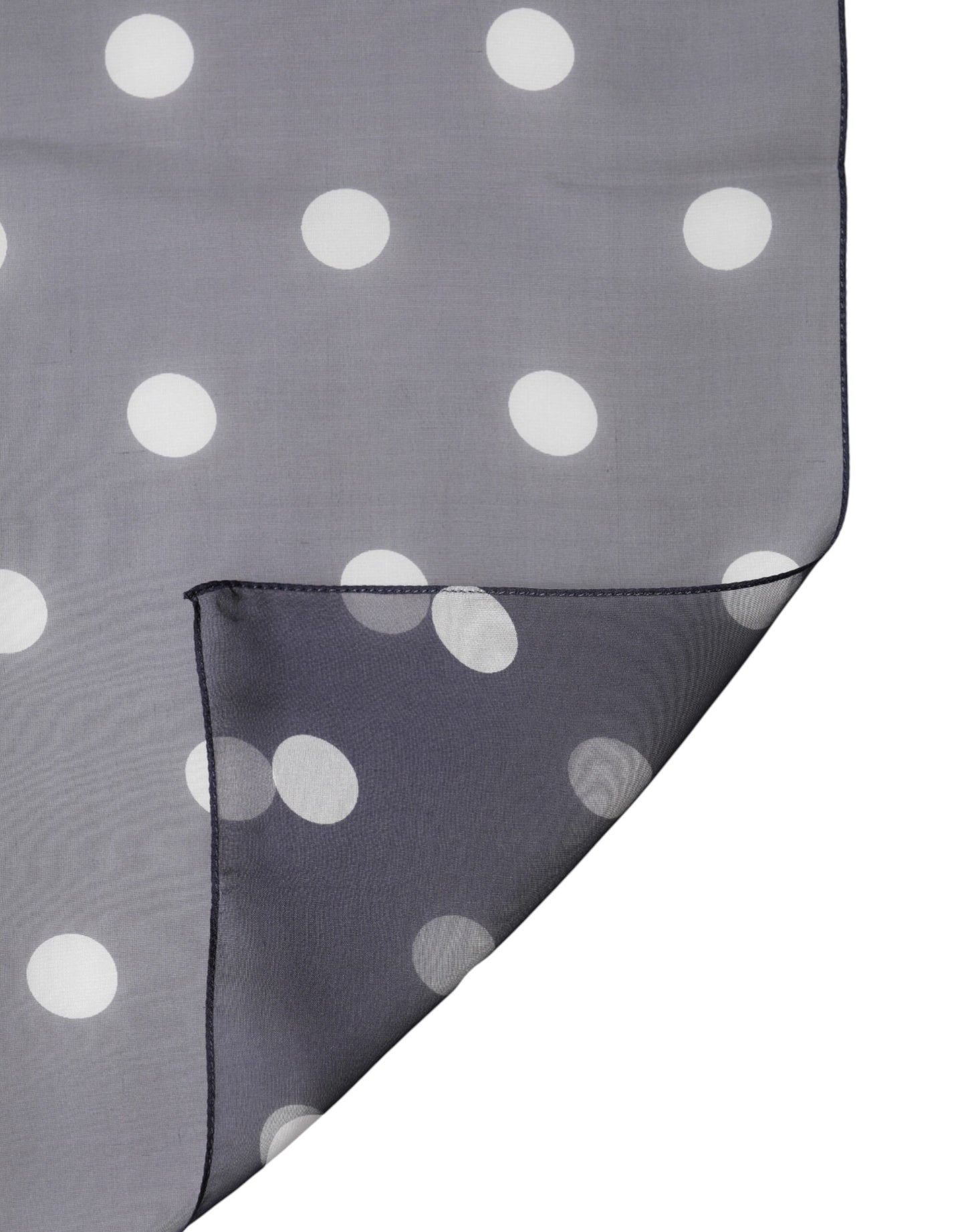 Dolce & Gabbana Blue Polka Dot Silk Square Foulard