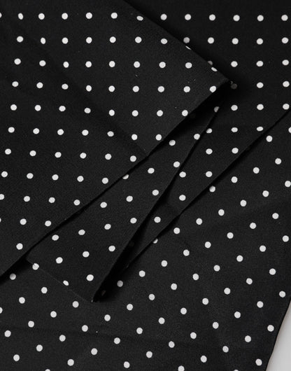 Dolce & Gabbana Black Polka Dot Neck Wrap Foulard Scarf