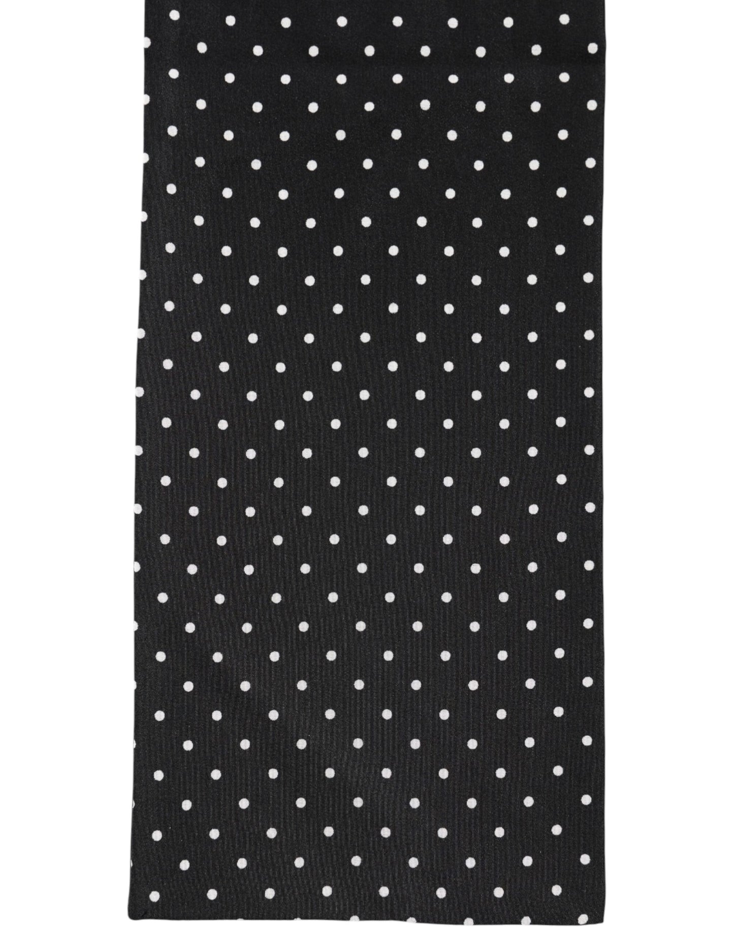 Dolce & Gabbana Black Polka Dot Neck Wrap Foulard Scarf