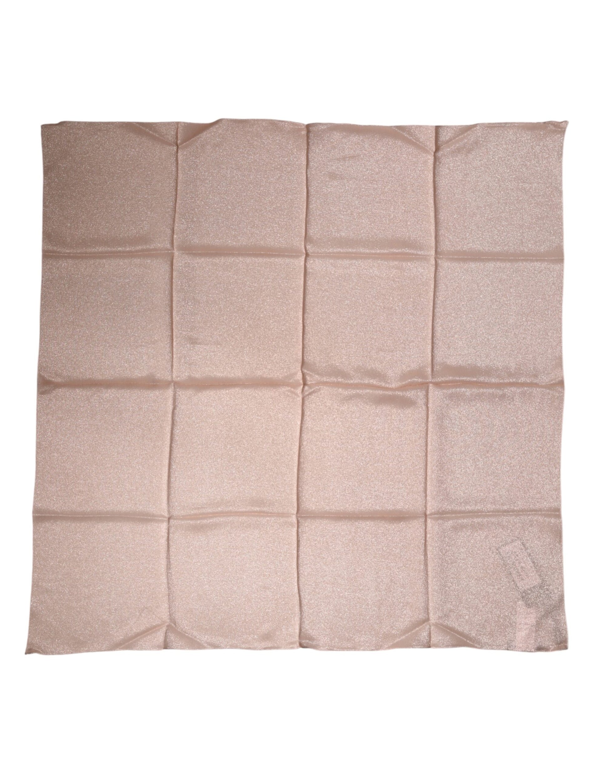 Dolce & Gabbana Light Pink Silk Blend Square Foulard Scarf