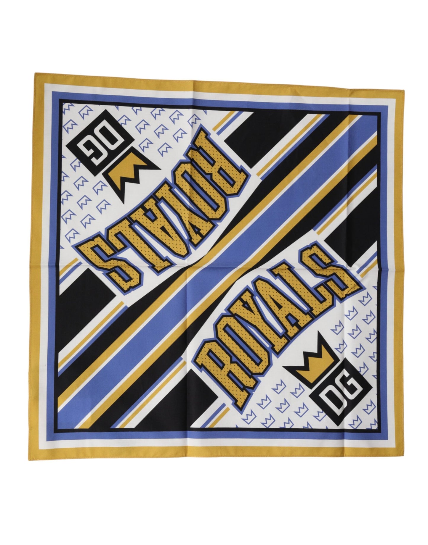 Dolce & Gabbana Multicolor DG Royals Square Foulard Scarf for Men