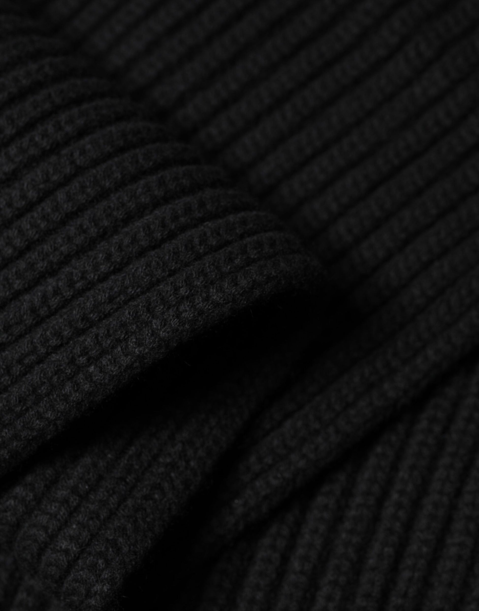 Dolce & Gabbana Black Cashmere Knit Neck Wrap Shawl Scarf