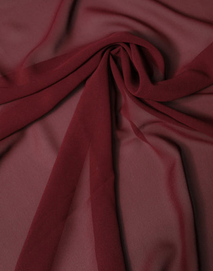 Dolce & Gabbana Maroon Silk Stole Neck Wrap Shawl for Men