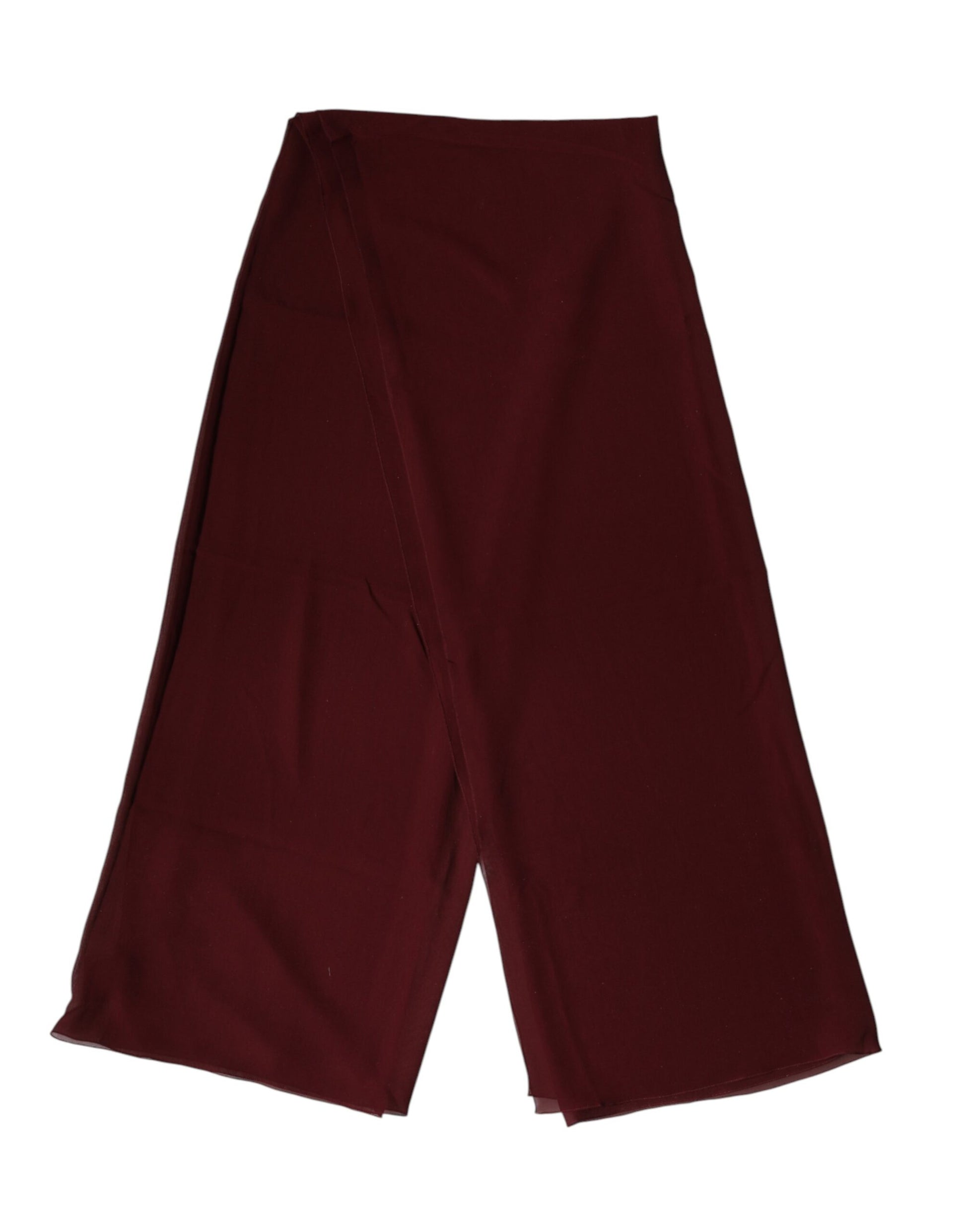 Dolce & Gabbana Maroon Silk Stole Neck Wrap Shawl for Men