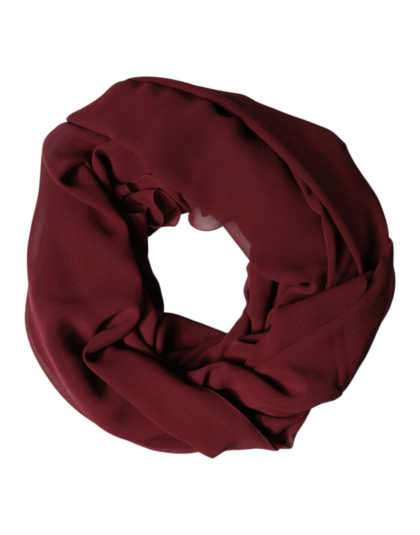 Dolce & Gabbana Maroon Silk Stole Neck Wrap Shawl for Men