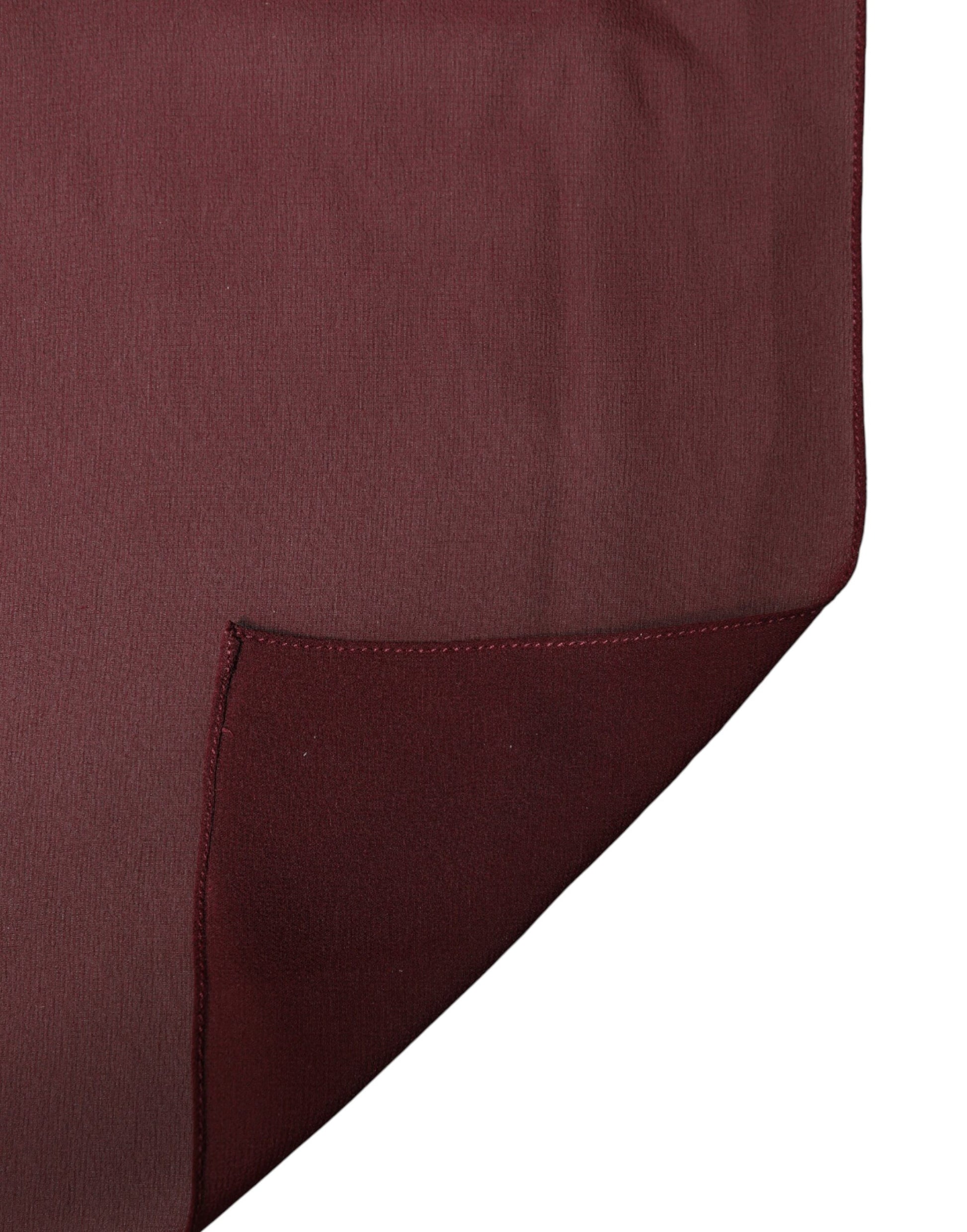 Dolce & Gabbana Maroon Silk Stole Neck Wrap Shawl for Men