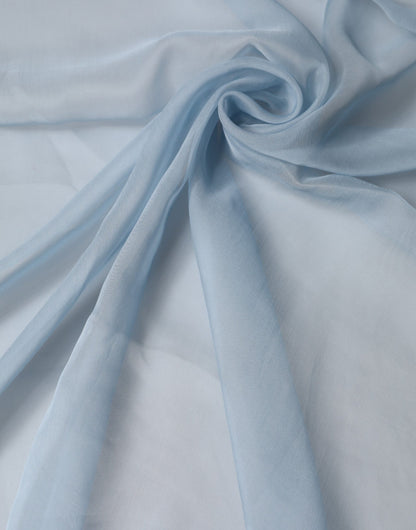 Dolce & Gabbana Light Blue Silk Stole Neck Wrap Shawl
