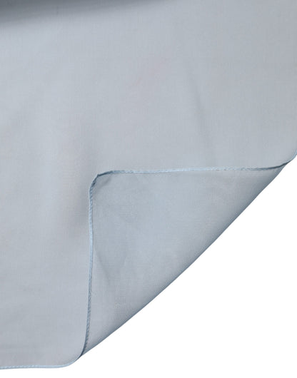 Dolce & Gabbana Light Blue Silk Stole Neck Wrap Shawl
