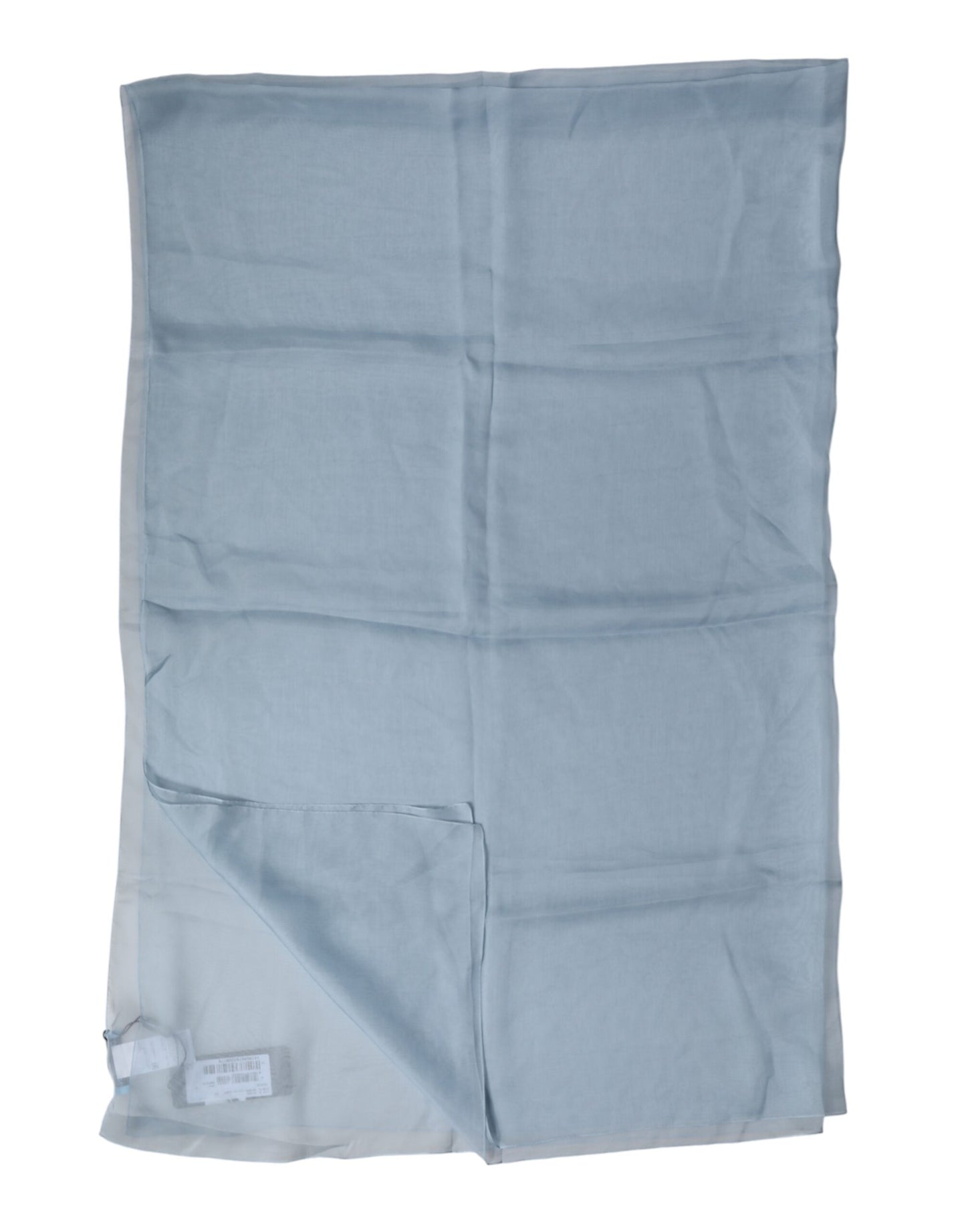 Dolce & Gabbana Light Blue Silk Stole Neck Wrap Shawl