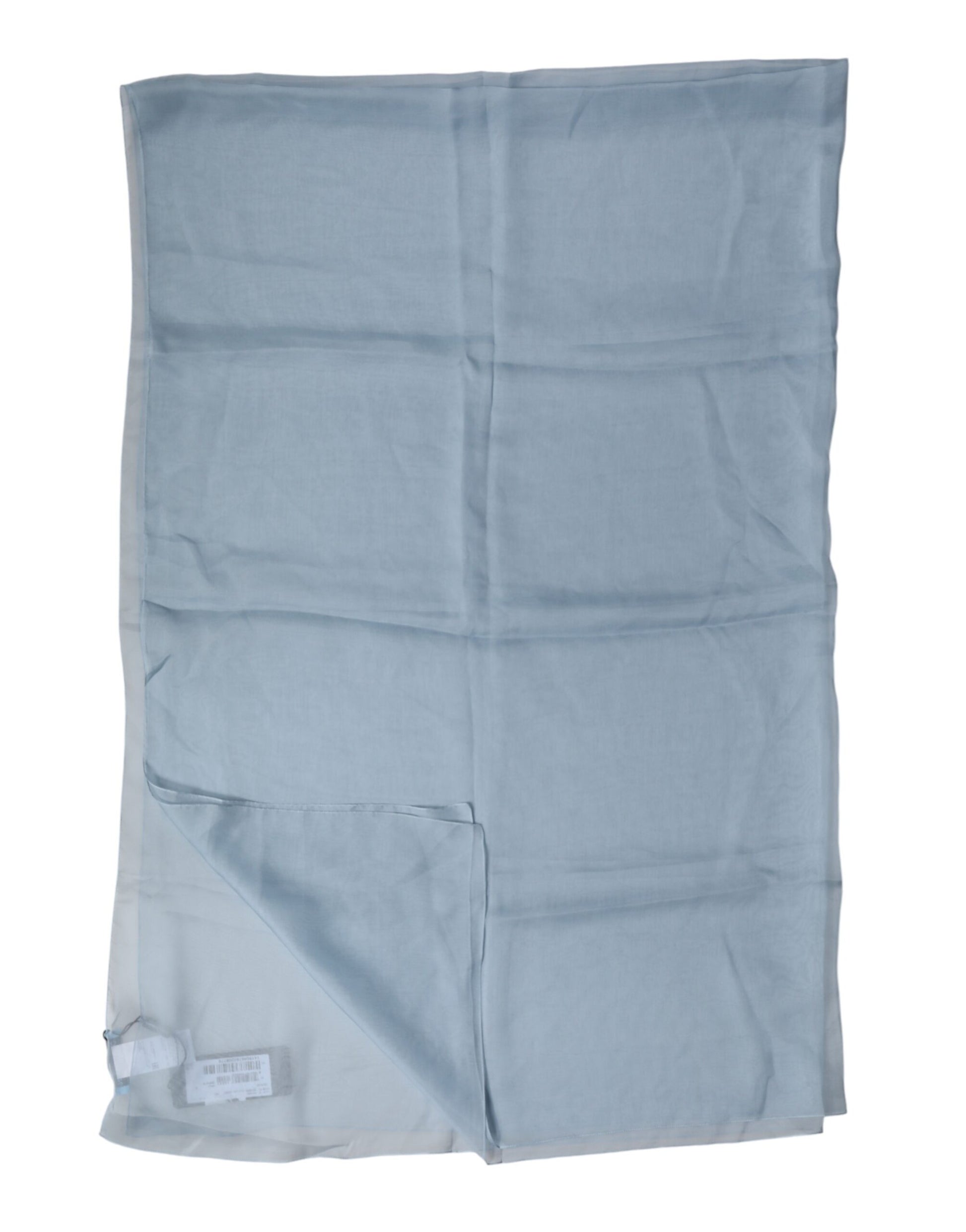 Dolce & Gabbana Light Blue Silk Stole Neck Wrap Shawl