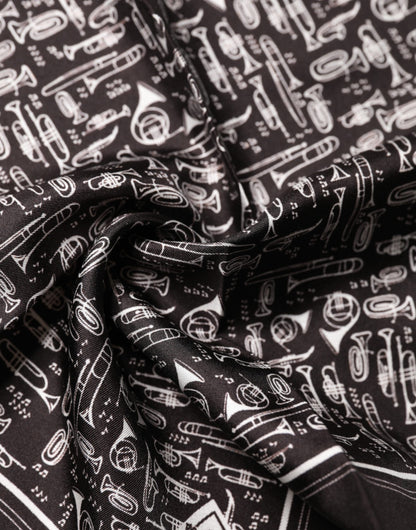 Dolce & Gabbana Brown Jazz Club Square Handkerchief for Men