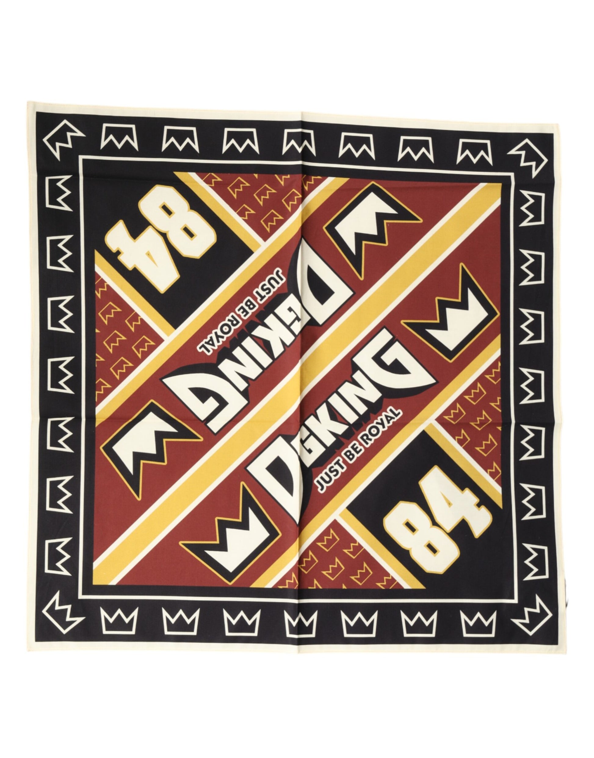 Dolce & Gabbana Multicolor DG King Square Foulard Scarf for Men