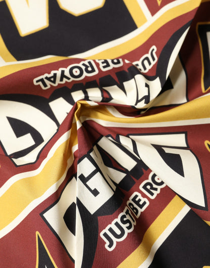 Dolce & Gabbana Multicolor DG King Square Foulard Scarf for Men