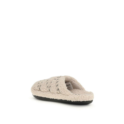 Moon Boot Beige Polyamide Flats - Teddy Slipper