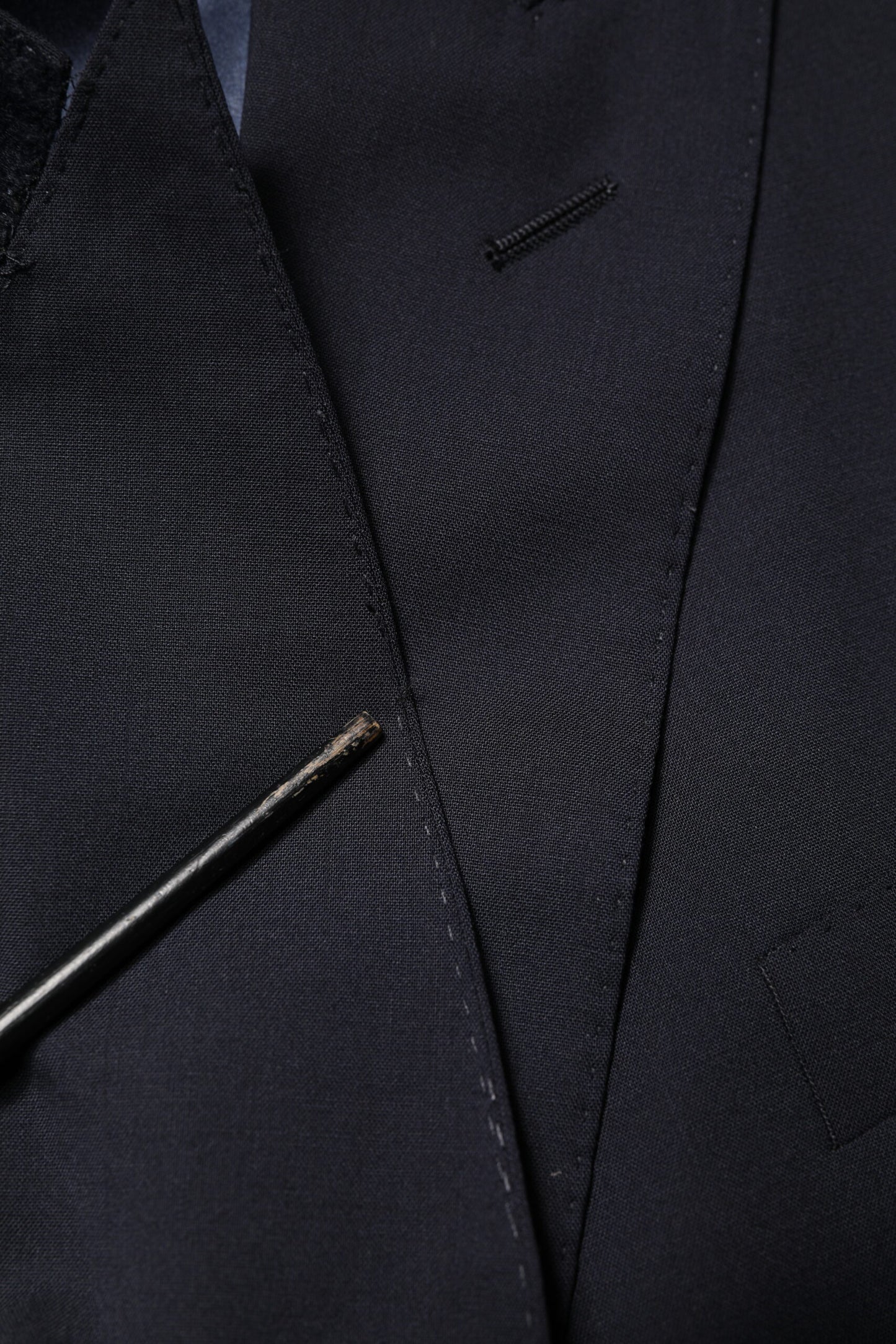 Dolce & Gabbana Blue Wool Double Breasted 2 Piece Men Suit