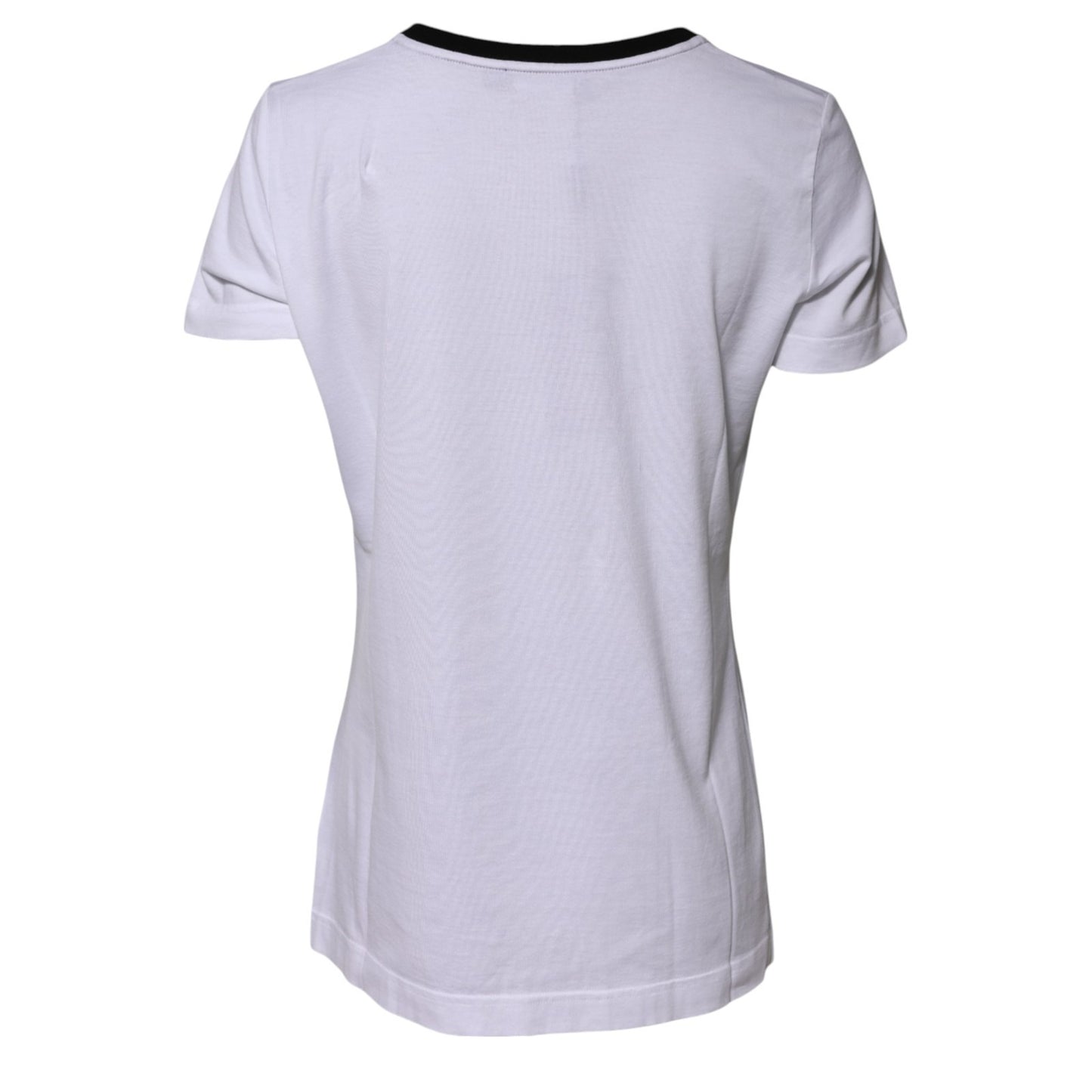 Dolce & Gabbana White Eleganza Cotton Crew Neck Tee