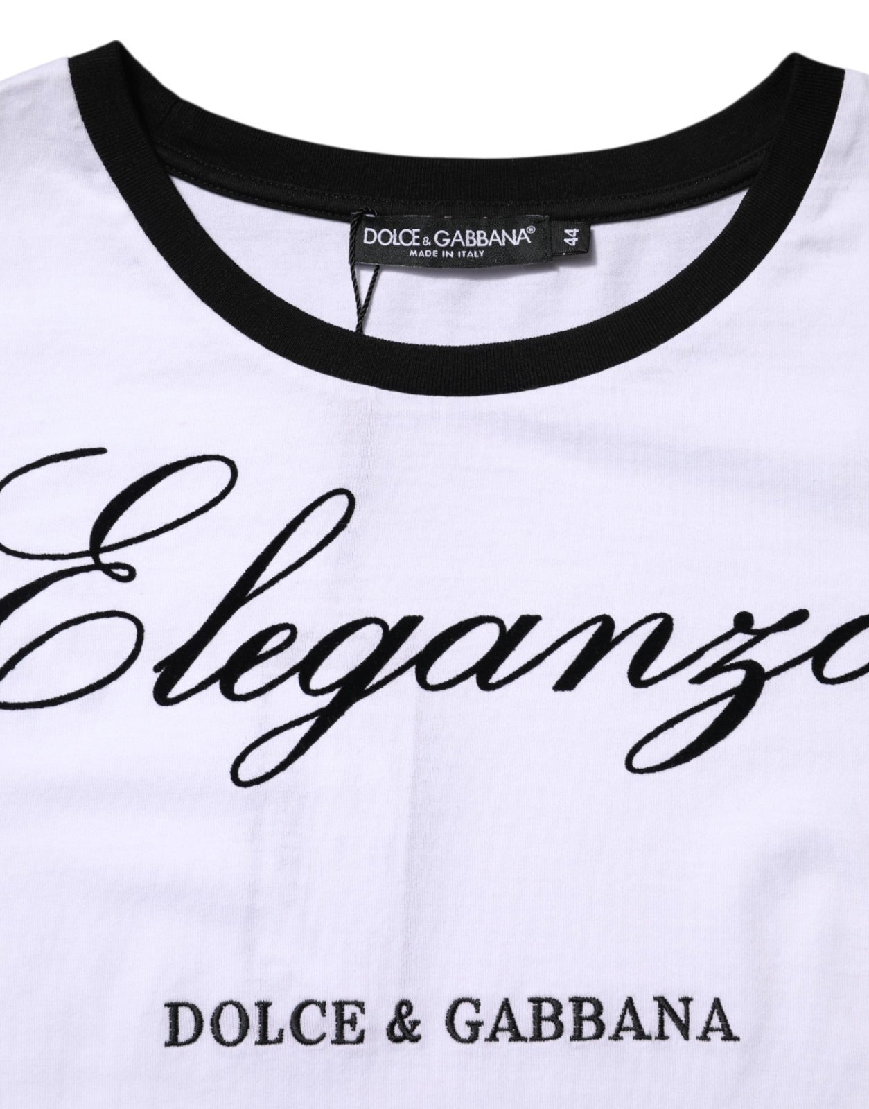 Dolce & Gabbana White Eleganza Cotton Crew Neck Tee