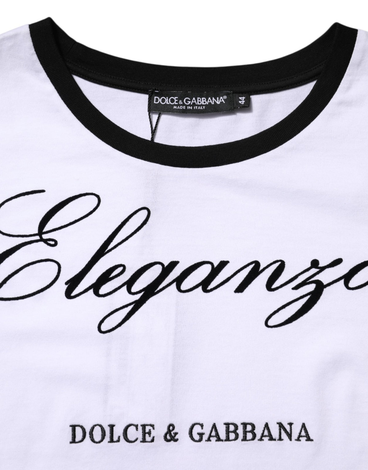 Dolce & Gabbana White Eleganza Cotton Crew Neck Tee