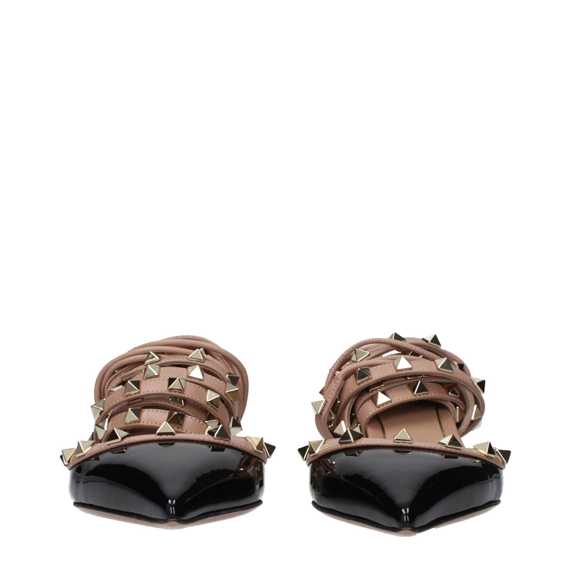 Valentino Garavani Black Leather Strap-On Sandals
