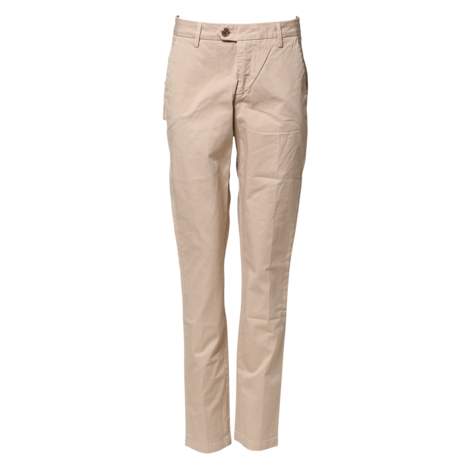 Kocca Beige Straight Mid Waist Chino Trouser Casual Pants