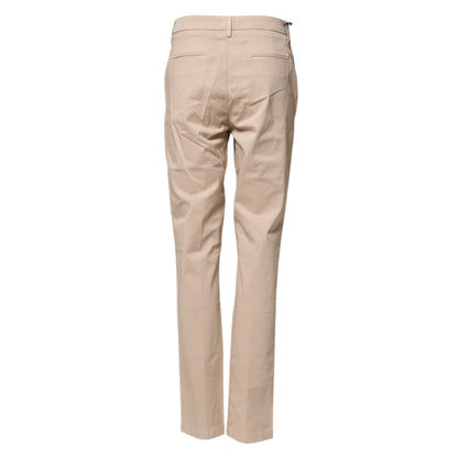 Kocca Beige Straight Mid Waist Chino Trouser Casual Pants
