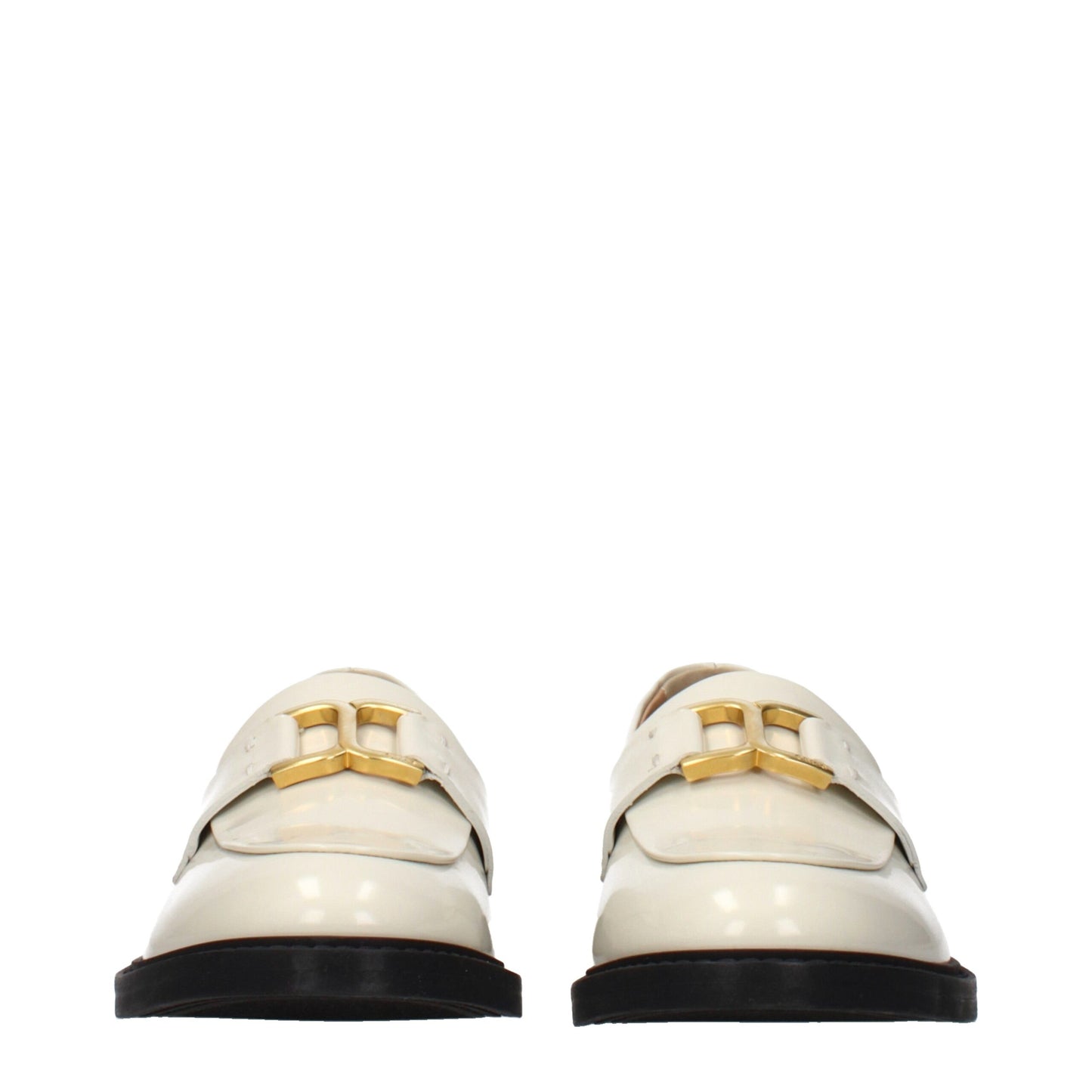Chloé Beige Leather Marcie Slip-On Loafers