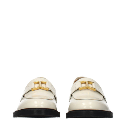Chloé Beige Leather Marcie Slip-On Loafers