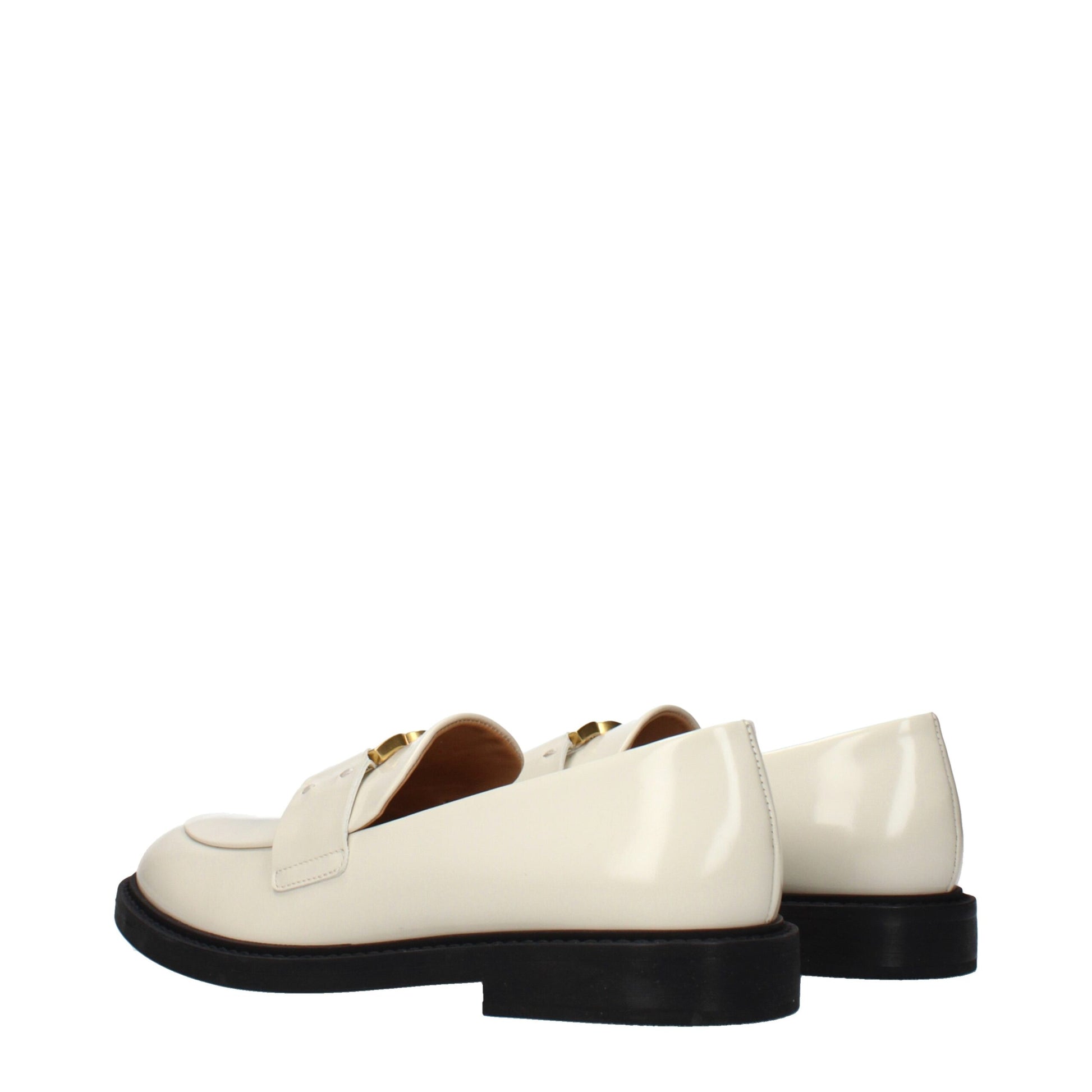 Chloé Beige Leather Marcie Slip-On Loafers