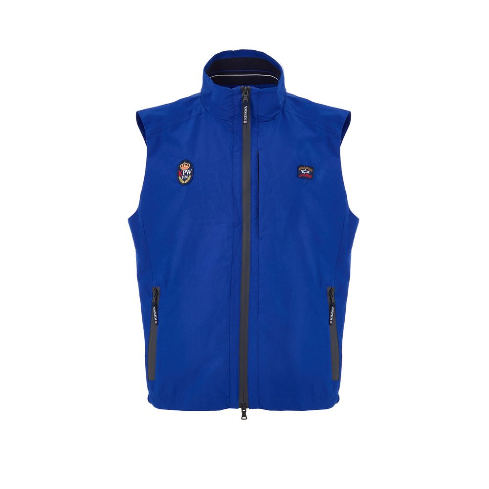 Paul & Shark Blue Polyester Sleeveless Jacket