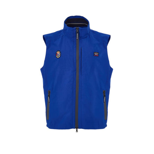 Paul & Shark Blue Polyester Sleeveless Jacket