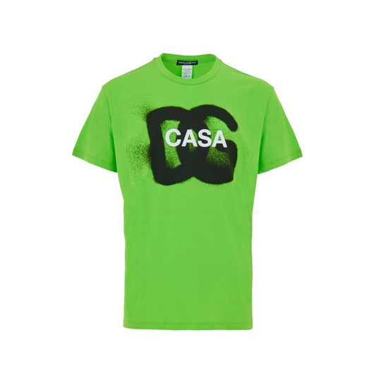 Dolce & Gabbana Neon Green Cotton Sportswear T-Shirt