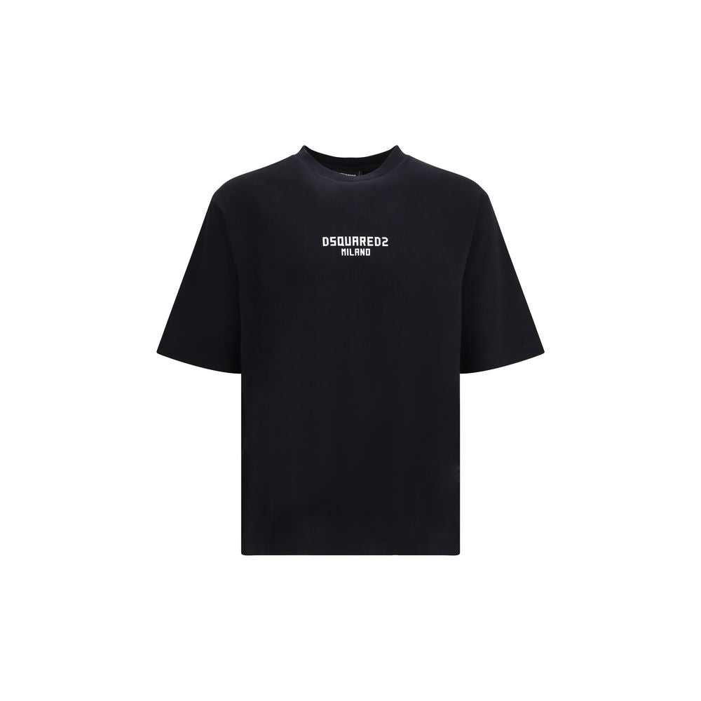 Dsquared² Black Cotton T-Shirt - Milano Edition