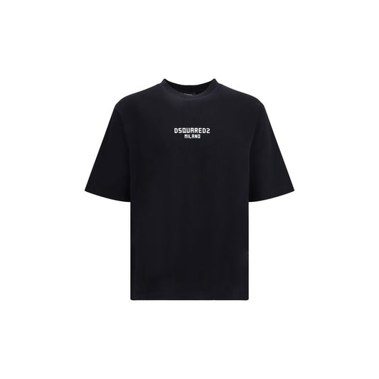 Dsquared² Black Cotton T-Shirt - Milano Edition