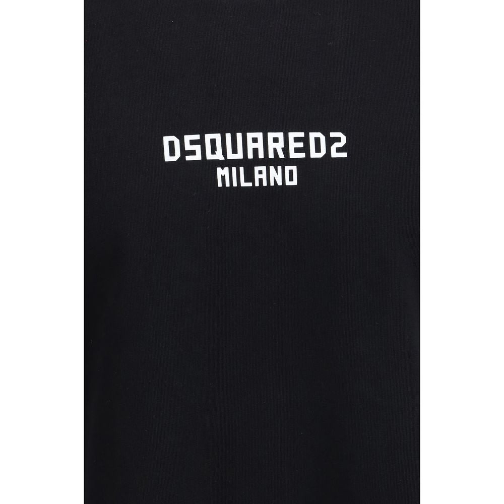 Dsquared² Black Cotton T-Shirt - Milano Edition