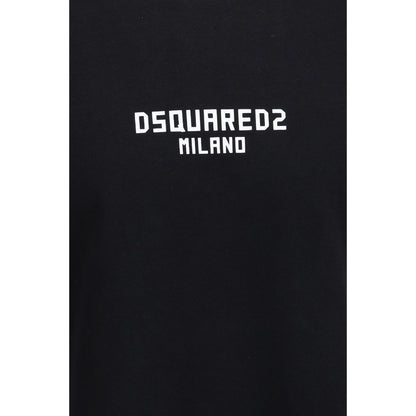Dsquared² Black Cotton T-Shirt - Milano Edition