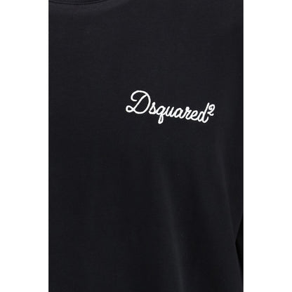Dsquared2 Black Cotton T-Shirt - Signature Style for Bold Individuals