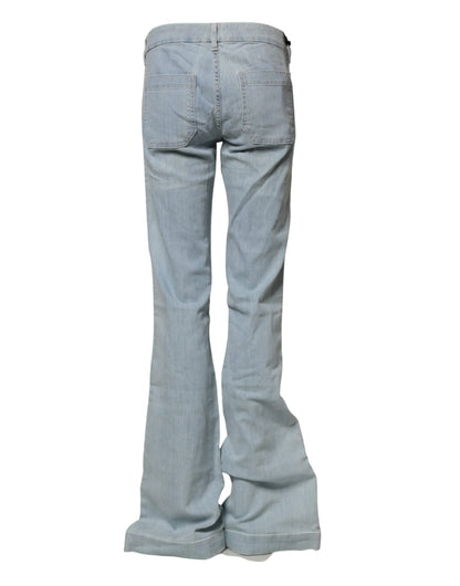 Seafarer Light Blue Boot Cut Mid Waist Denim Casual Jeans
