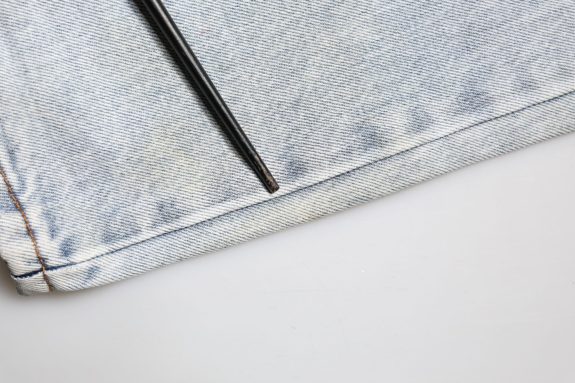 One Teaspoon Light Blue Tattered Mid Waist Straight Denim Jeans