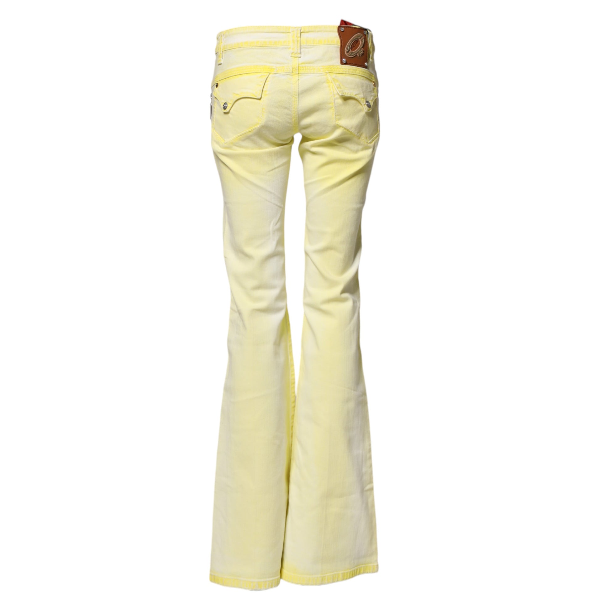 S.O.S Yellow Cotton Bootcut Low Waist Denim Trouser Jeans