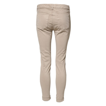 J Brand Beige Skinny Mid Waist Chino Casual Trouser Pants