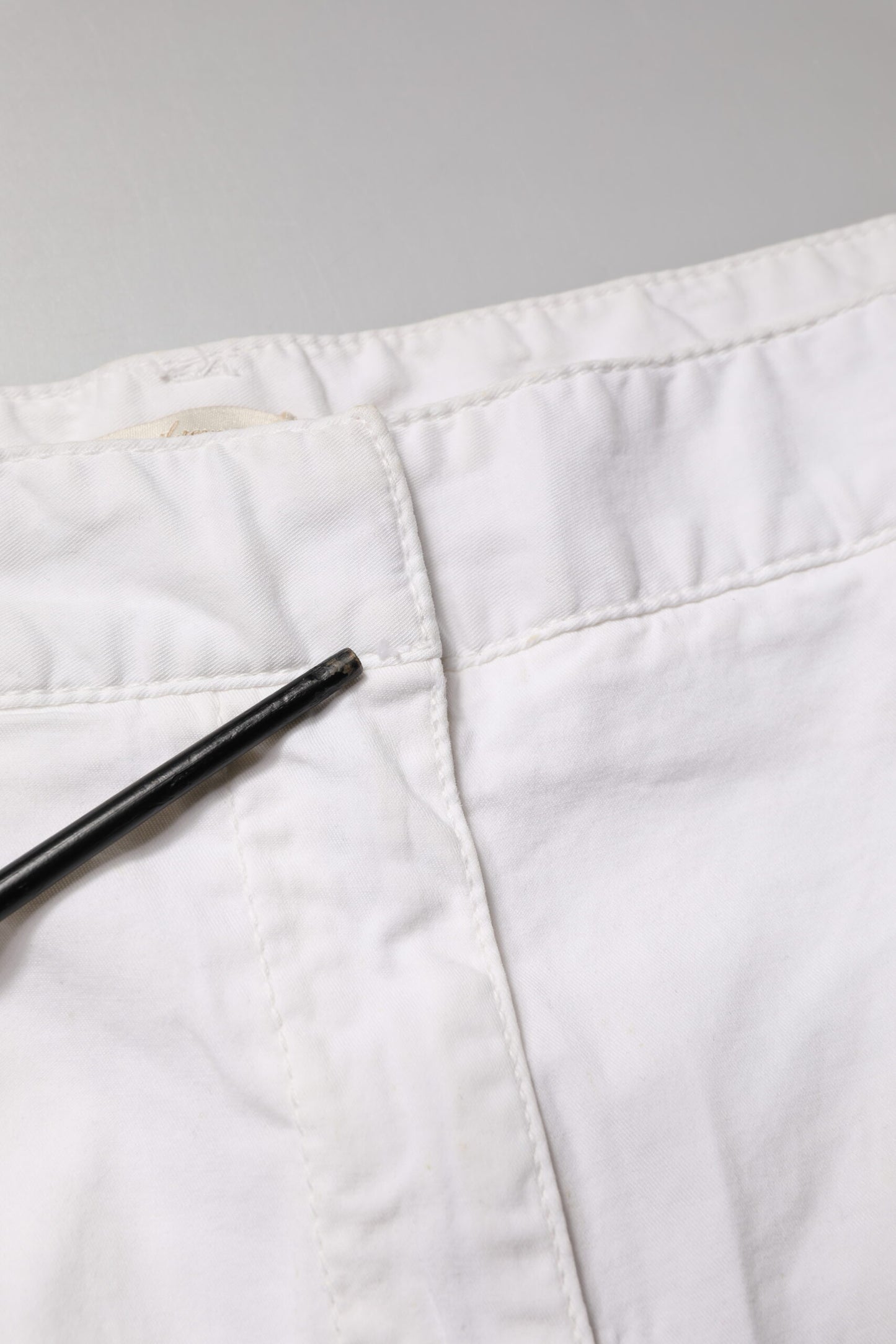 Gaudi White Mid Waist Skinny Chino Cotton Trouser Pants